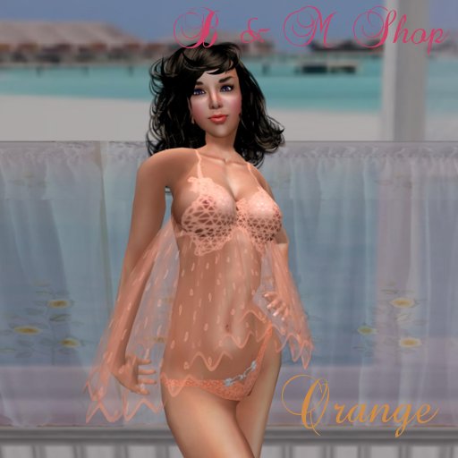 Bas Orange Lovery Babydoll
