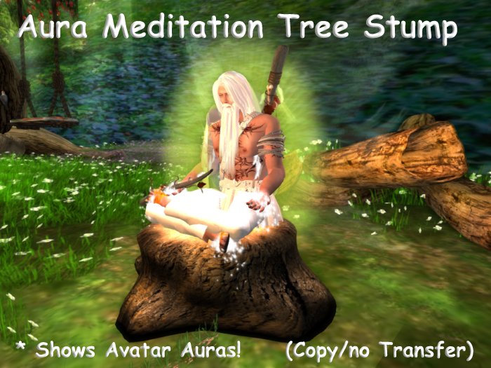 (NEW!) Aura Meditation Tree Stump (Copyable) (BOXED)