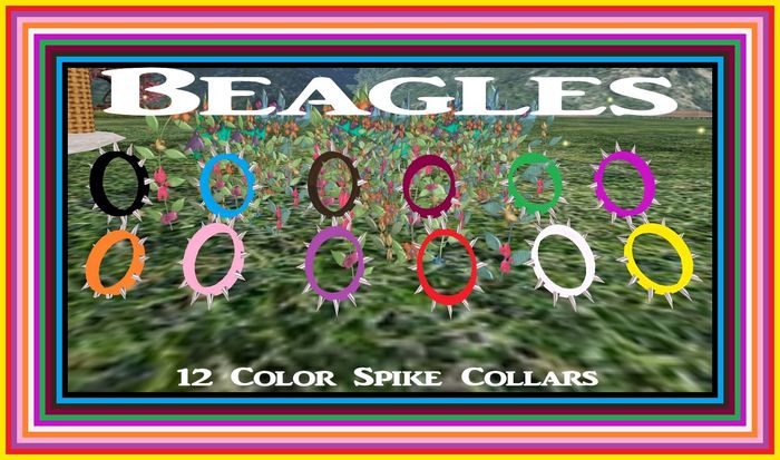 Beagle 12 Color Spike Collar