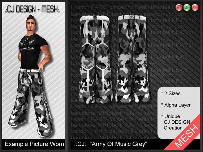 Army Of Music Grey Baggy