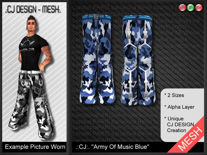Army Of Music Blue Baggy