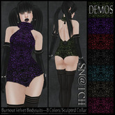:::Sn@tch Burnout Velvet Bodysuit:::