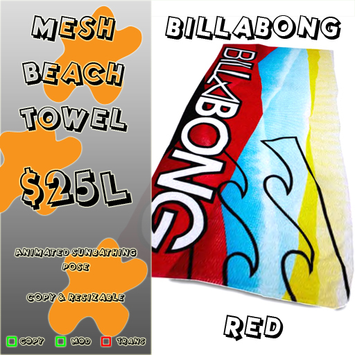 Mesh Beach Towel - Billabong Red