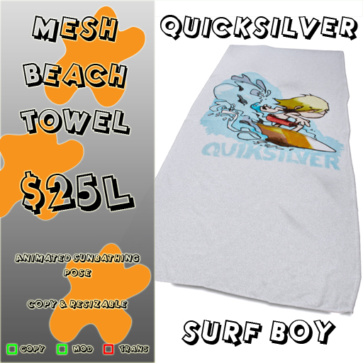 Mesh Beach Towel - Quicksilver - surf boy