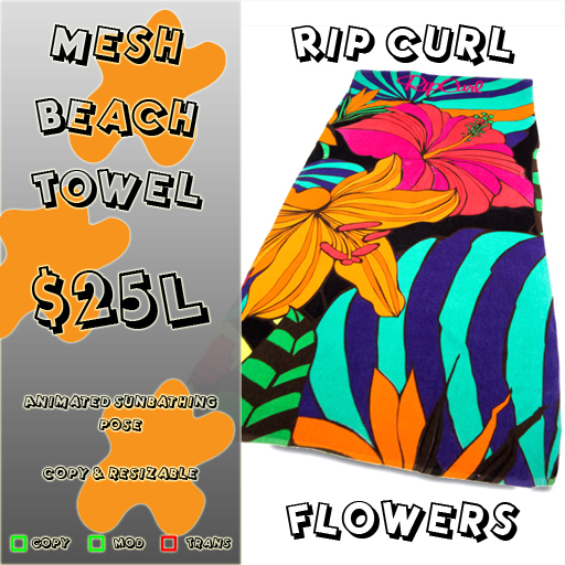 Mesh Beach Towel - Rip Curl Flowers