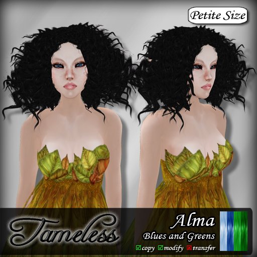 Tameless Hair Alma (petite) - Blues and Greens