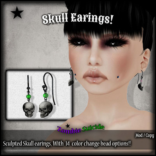 :Z.S: Skull Earings