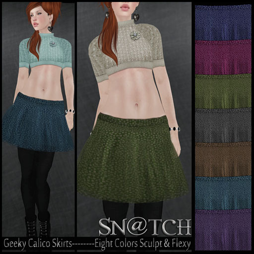 :::Sn@tch Geeky Calico Skirts:::
