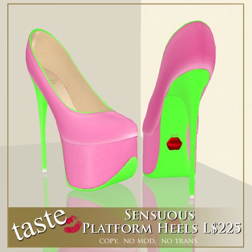 taste Sensuous Platform Heels ~ Cotton Candy