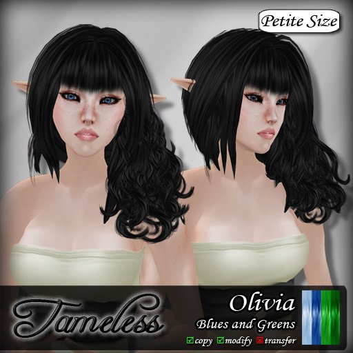 Tameless Hair Olivia (petite) - Blues and Greens