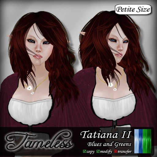 Tameless Hair Tatiana II (petite) - Blues and Greens