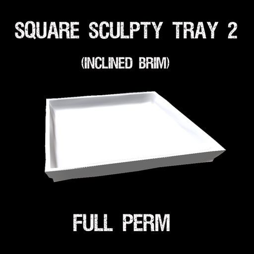 Square Sculpty Tray 2 (inclined brim) - FULL PERM