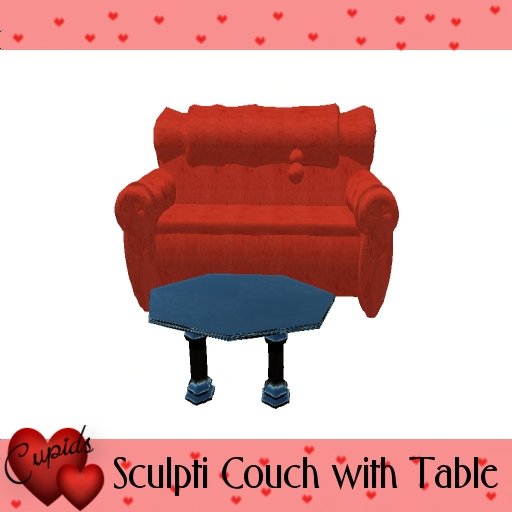  Sculpti Couch and Table Red Dragon
