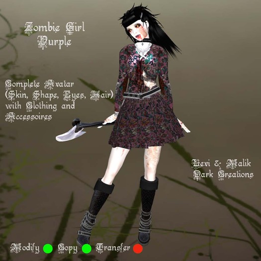 Zombie Girl Purple