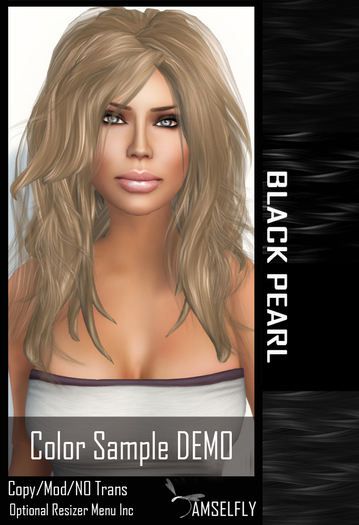 COLOR SAMPLE*~*Damselfly*~*Lux Black Pearl