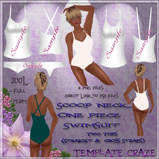 *~Template Craze ~* Scoop Neck One Piece Swimsuit