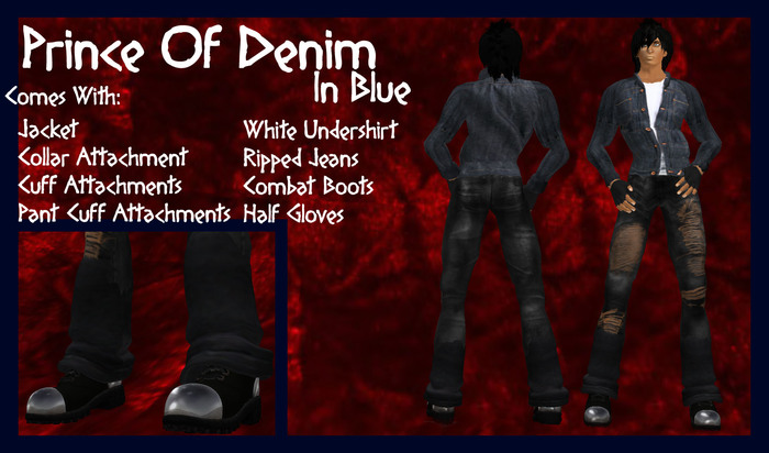 @~VooDoo Rose~@ Prince Of Denim: Blue