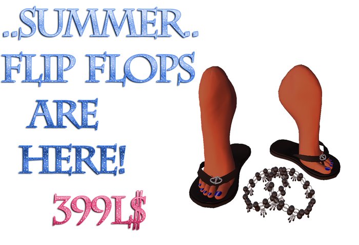 Black Flip Flop Foot Scripted