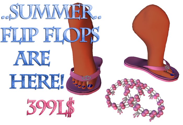 Purple Flip Flop Foot Scripted