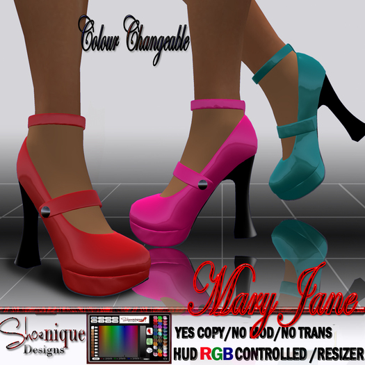 **SD** MaryJane  Color Changable heels RGB  BSM