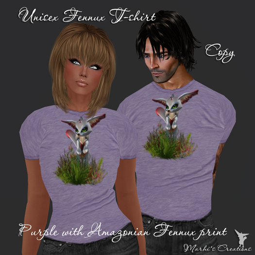 Purple Unisex T-shirt with Amazonian Fennux print PROMO!!