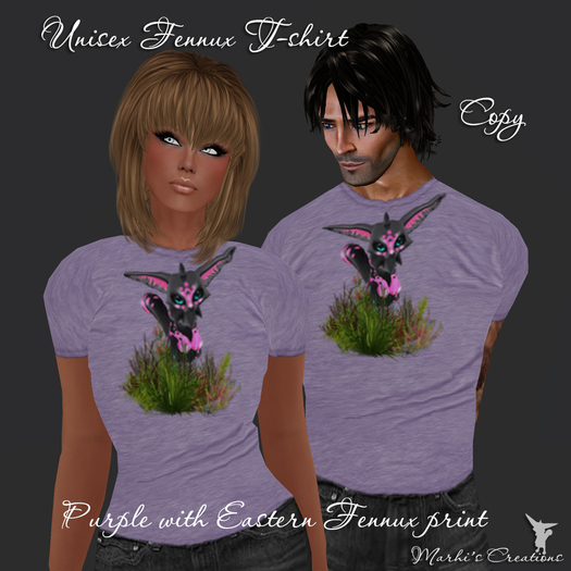Purple Unisex T-shirt with Eastern Fennux print PROMO!!