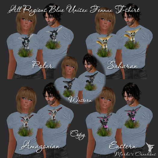 Blue FatPack Unisex T-shirts with all 5 Regions PROMO!