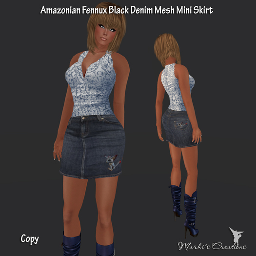 NEW Amazonian Mesh Denim Mini Skirt PROMO!