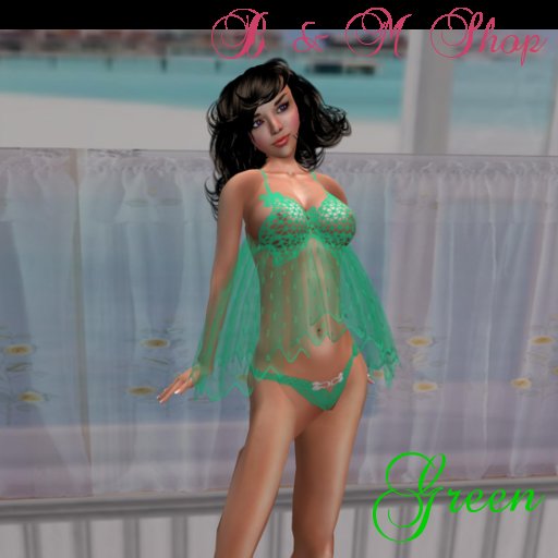 Bas Green Lovery Babydoll