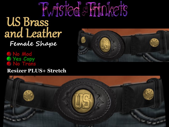 US Brass Black Belt (female)