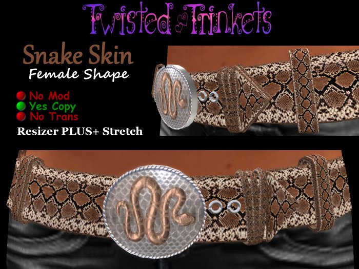 Belt Snake Skin (female)