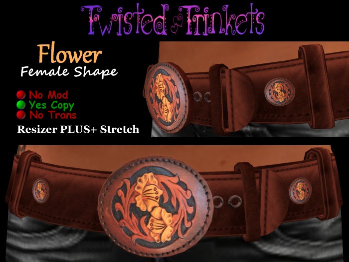 Flower Buckle Belt (female)