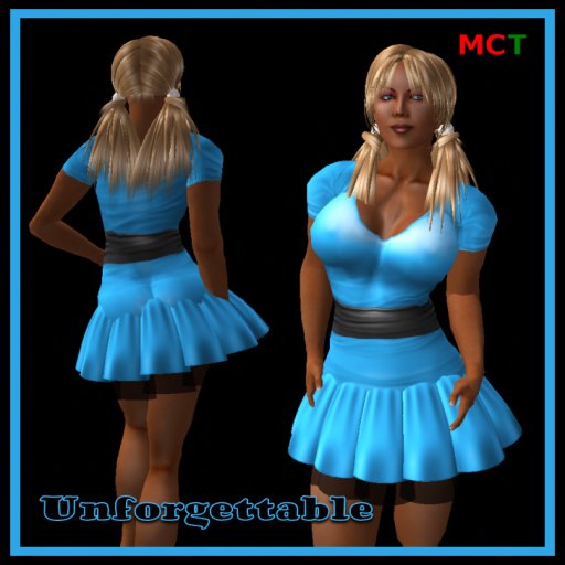 Unforgettable Mini Dress in Blue