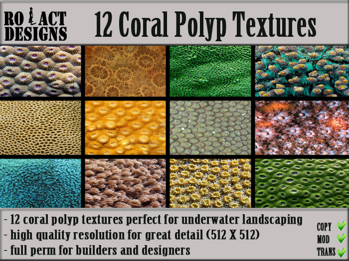 ..::RO!ACT::..DESIGNS 12 Coral Polyps Textures