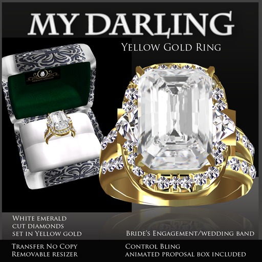Exquisite My Darling Diamond Yellow Gold Engagement / Wedding Ring