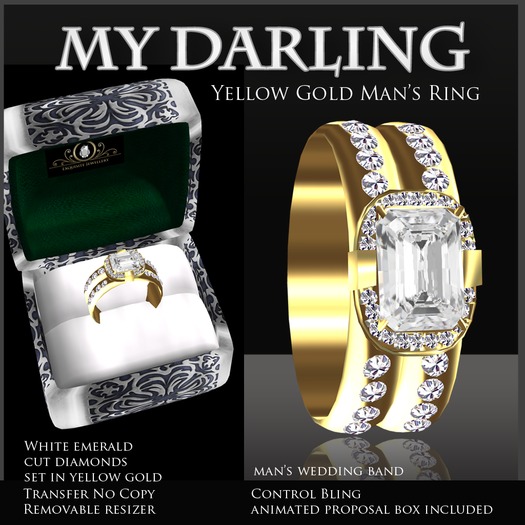 Exquisite My Darling Man's Ring Yellow Gold