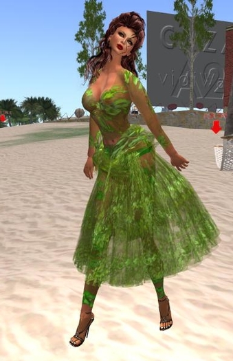 Fantasy dress green "LMM Creations"