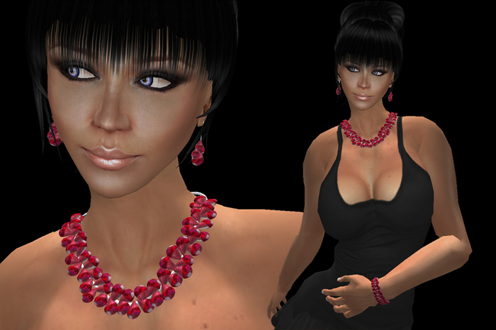 Teardrop Jewelry Set Ruby