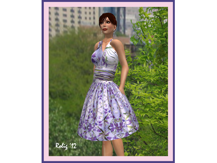 Lilac Floral Summer Dress -- Sa Roligt!