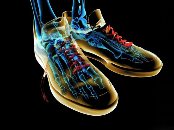 Neon Skeleton in Shoes