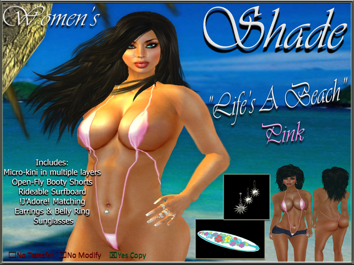 !SHADE! "Life's A Beach" Women's Pink