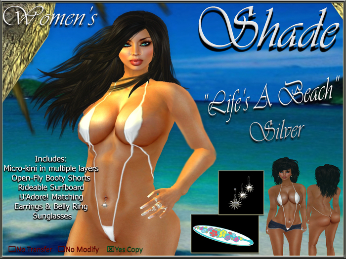 !SHADE! "Life's A Beach" Women's Silver