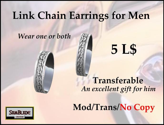 Link Chain Earring for Men