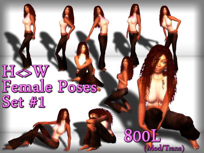 (REDUCED PRICE!) H<>W - Female Single Poses Set #1