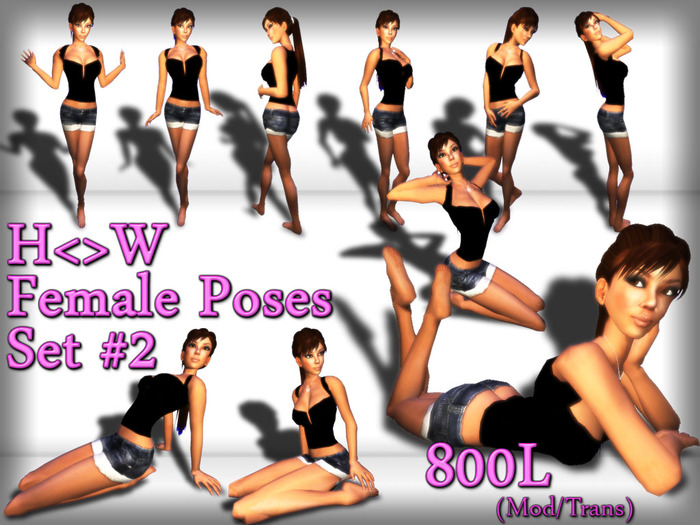 (REDUCED PRICE!) H<>W - Female Single Poses Set #2