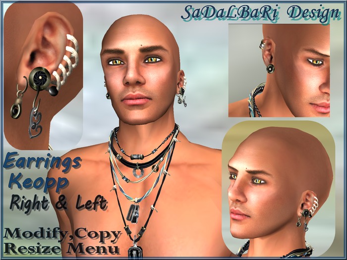 Earrings Keopp L & R -Male