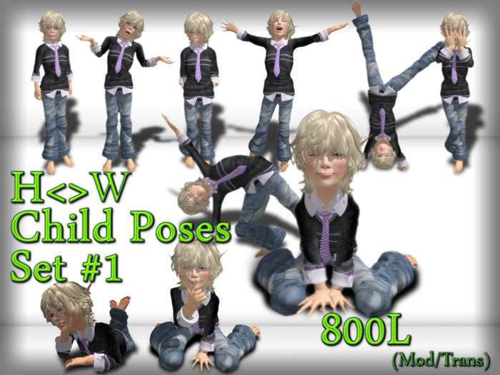 H<>W - Child Single Pose Set #1 Mod/Trans