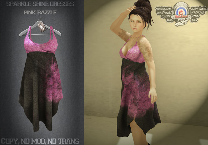 [UnderDogs] - Sparkle Shine Dress - Pink Razzle - MESH