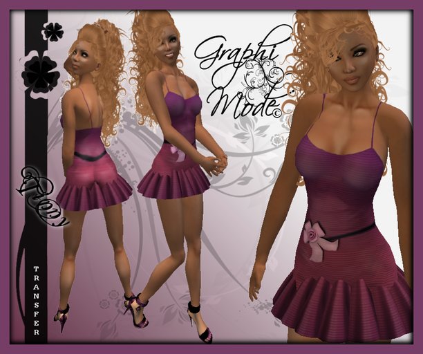 Ecarlate - Dress Purple / Robe Violette Mini - Tinny