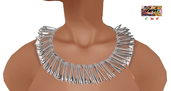 [7891.] - Pin-ed Necklace - Silver (W\Resize)